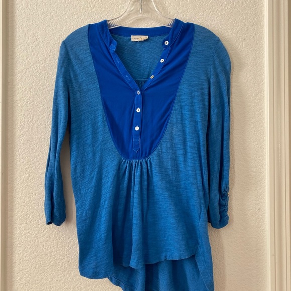 Blue Anthropologie blouse - Picture 3 of 3